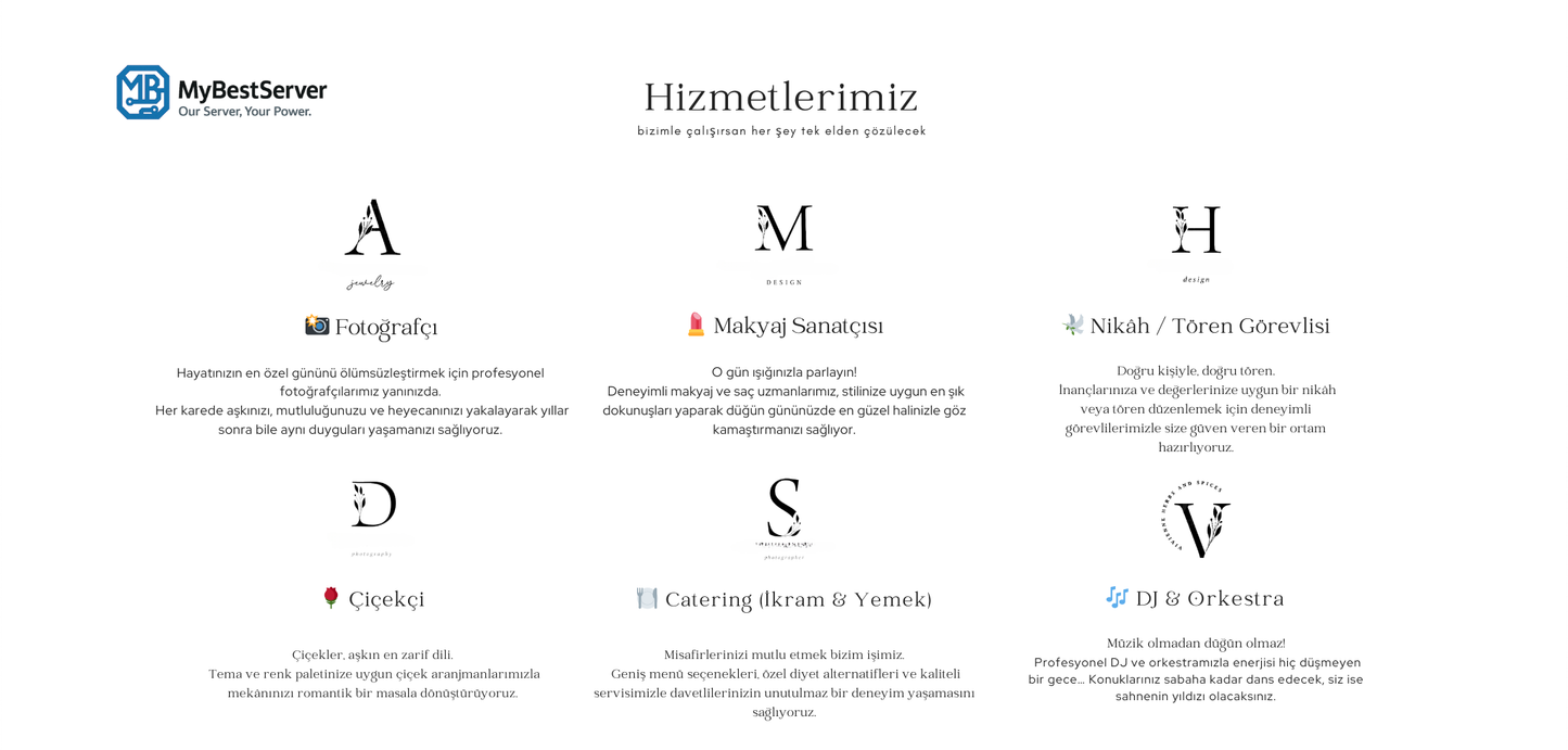 Fotoğrafçı/Organizasyon Tanıtım Teması