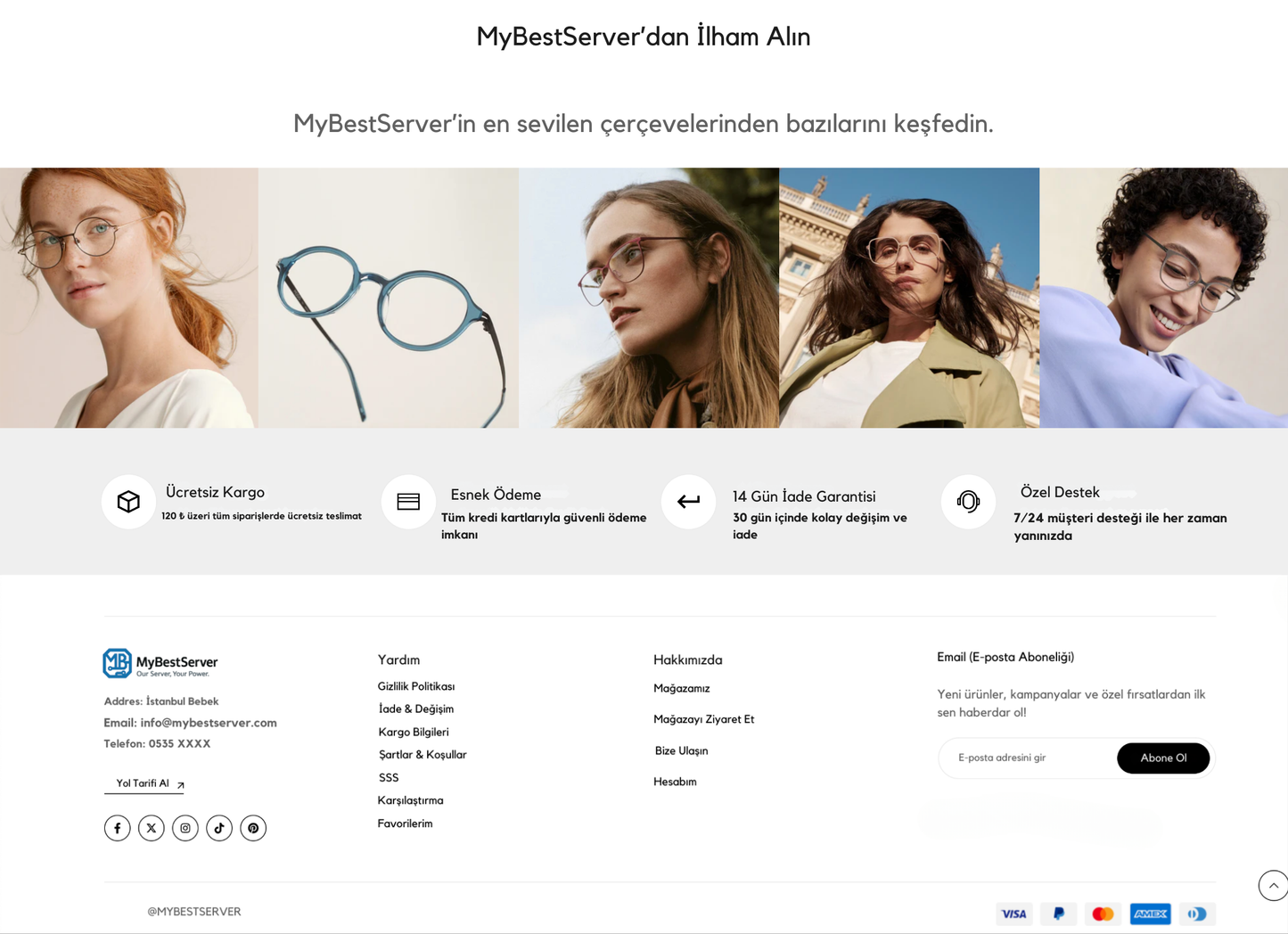 Eyeglasses/Optician E-Commerce Theme