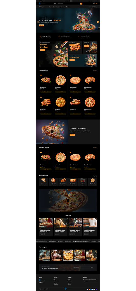 Pizza Restaurant Teması