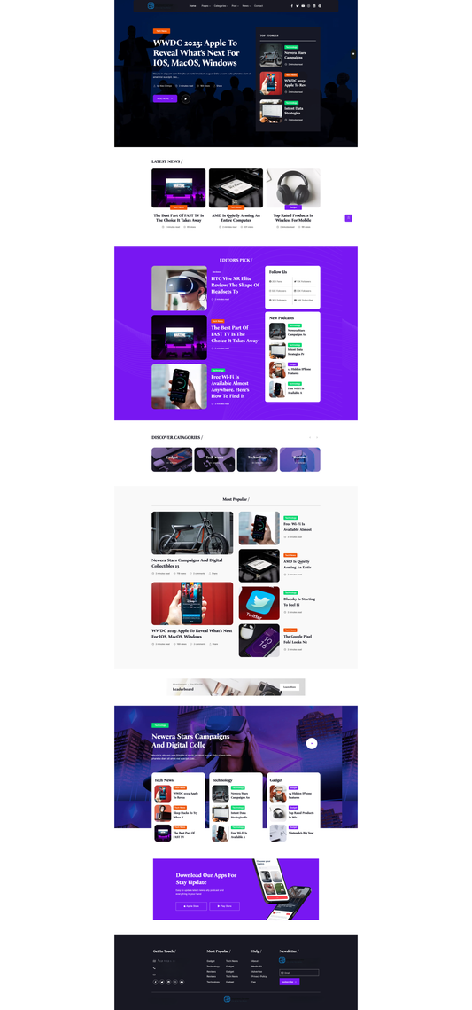 Teknoloji Blog/Magazin Teması