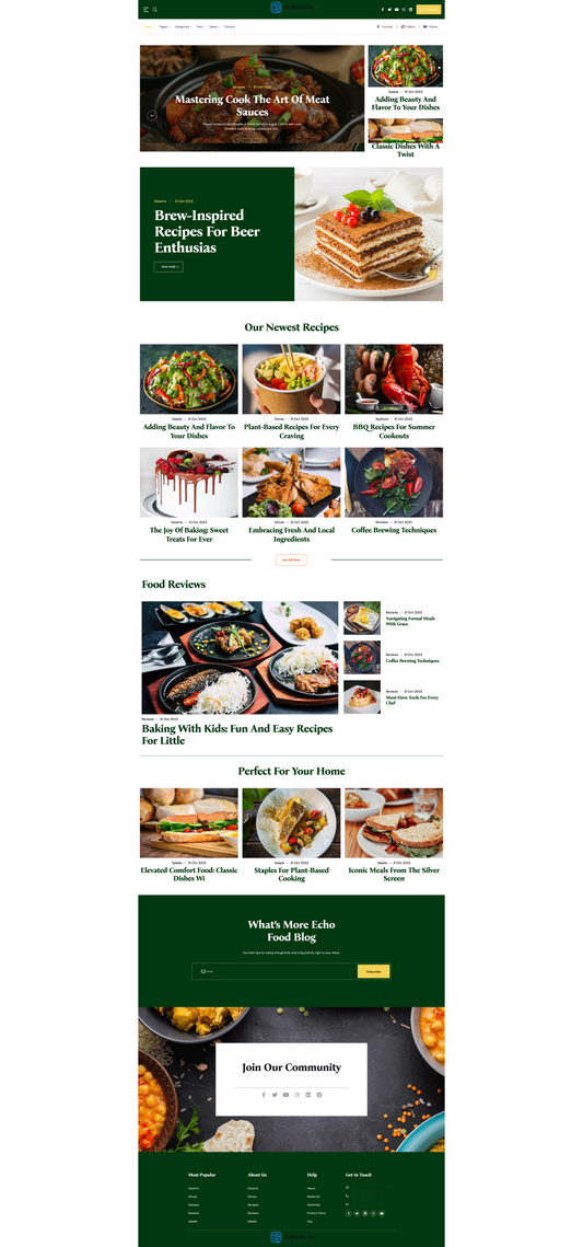 Yemek Tarifleri Blog Teması