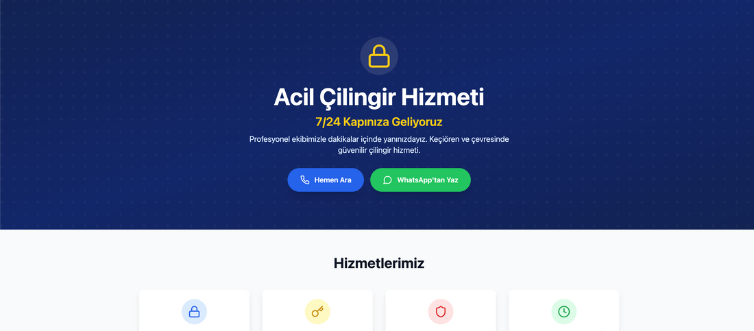 Arama ve WhatsApp butonlarıyla ziyaretçiyi saniyeler içinde müşteriye dönüştürür.