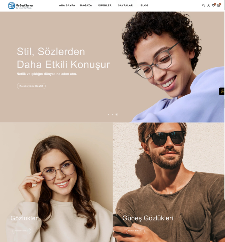 Eyeglasses/Optician E-Commerce Theme